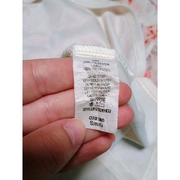 Womens Boho Chic Style Top Pink Floral With Split Sleeves And Drawstring Size S - Picture 2 of 6